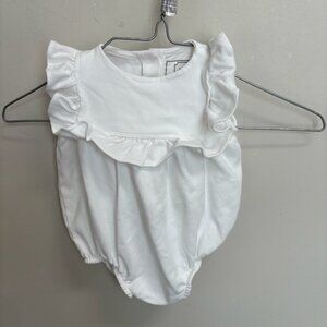 Lila and Hayes White Bubble Romper 6 months